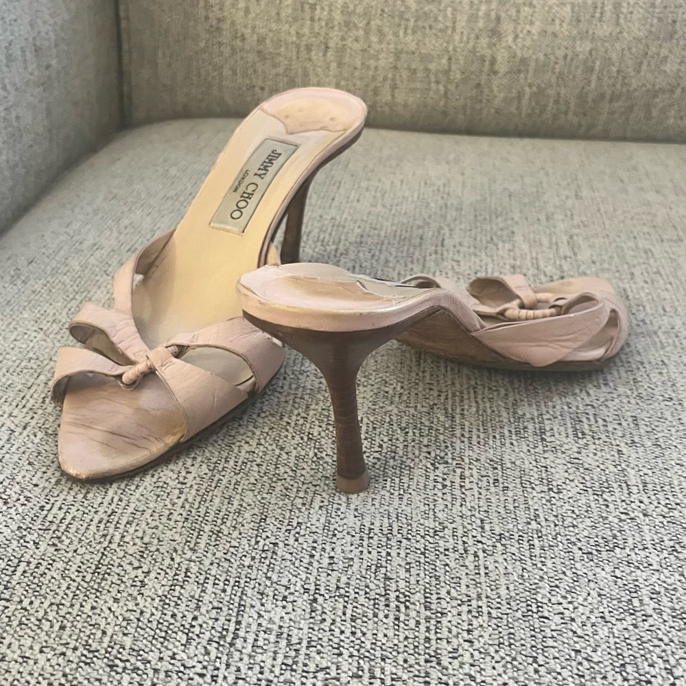 Jimmy Choo light pink 3” heels